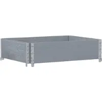 vidaXL Jardinière gris 80x60 cm bois massif de pin