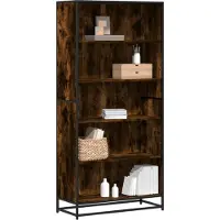 vidaXL Bibliothèque chêne fumé 80,5x35x170,5 cm Bois composite