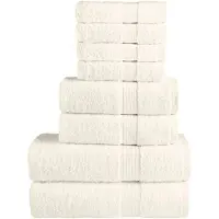 vidaXL Ensemble de serviettes de qualité supérieure SOLUND 8 pcs crème