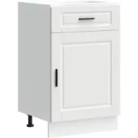 vidaXL Armoire basse de cuisine Porto Blanc Matériau dérivé du bois