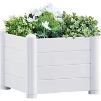 vidaXL Lit surélevé de jardin PP Blanc 43x43x35 cm