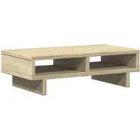 vidaXL Support pour écran Chêne Sonoma 50x27x15 cm Matériau dérivé du bois