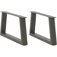 vidaXL Pieds de table basse en V 2 pièces Anthracite 60x(30-31,3) cm Acier