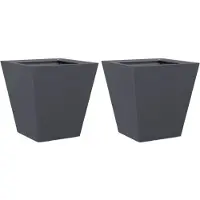 vidaXL Jardinières 2 pcs anthracite 30x30x30 cm acier
