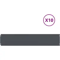 vidaXL Bordure de jardin, 10 pièces, 20 x 103 cm, acier laminé à froid