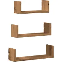 vidaXL Étagères murales 3 pcs chêne artisanal bois d'ingénierie