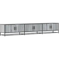 vidaXL Armoire TV Gris Sonoma 240x35x41 cm Bois composite
