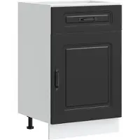 vidaXL Armoire basse de cuisine Kalmar Noir Matériau dérivé du bois