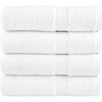 vidaXL Essuie-mains de qualité supérieure SOLUND 4 pcs blanc 600 g/m²