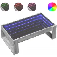 vidaXL Table basse avec Infinity-LED Gris Sonoma 90x53x30 cm