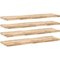 vidaXL Étagères flottantes 4 pcs 140x40x4 cm acacia massif non traité