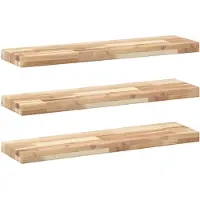 vidaXL Étagères flottantes 3 pcs 80x20x4 cm acacia massif non traité