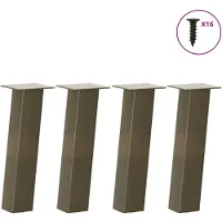 vidaXL Pieds de table basse 4 pcs. Acier naturel 30 cm Acier