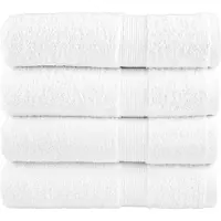 vidaXL Serviettes de bain de qualité supérieure SOLUND 4 pcs blanc