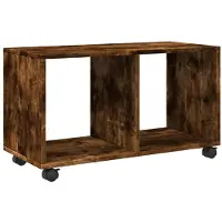 vidaXL Armoire roulante chêne fumé 72x33x42,5 cm bois d'ingénierie