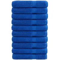 vidaXL Serviettes de qualité supérieure SOLUND 10 pcs bleu 600 g/m²