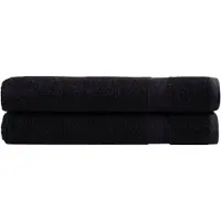 vidaXL Serviettes de sauna de qualité supérieure SOLUND 2 pcs noir