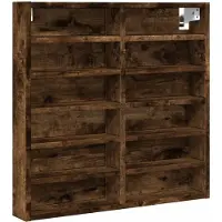 vidaXL Armoire à vitrine chêne fumé 60x8,5x58 cm bois d'ingénierie