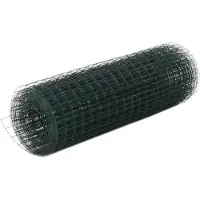 vidaXL -Hühnerdraht 10x0,5 m Stahl mit PVC -Beschichtung grün