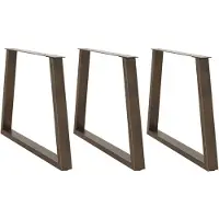 vidaXL Pieds de table de salle à manger en V 3 pièces acier naturel 90x(72-73,3) cm acier