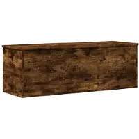 vidaXL Coffre chêne fumé 102x35x35 cm bois composite
