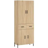 vidaXL Highboard chêne Sonoma 69,5x34x180 cm Matériau dérivé du bois