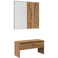 vidaXL Ensemble de meubles de couloir chêne artisanal bois ingénierie