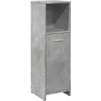 vidaXL Armoire de salle de bain gris béton 30x30x95 cm Bois composite