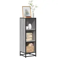 vidaXL Bibliothèque sonoma gris 33,5x33x107,5 cm bois d'ingénierie