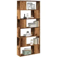 vidaXL Bibliothèque/Séparateur de pièce vieux bois 80x24x186 cm