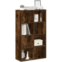 vidaXL Bibliothèque chêne fumé 60x24x101,5 cm bois d'ingénierie