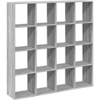 vidaXL Bibliothèque sonoma gris 137,5x29x137,5 cm bois d'ingénierie
