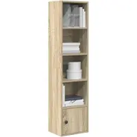 vidaXL Bibliothèque chêne fumé 31x24x127 cm bois d'ingénierie