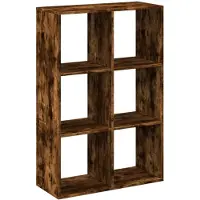 vidaXL Étagère séparatrice de pièce chêne fumé 69,5x29x103,5 cm