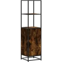 vidaXL Highboard chêne fumé 35,5x35x139 cm bois composite métal