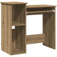 vidaXL Bureau avec étagère Artisan-Chêne 84x40x78cm Bois composite