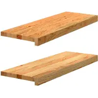 vidaXL Marches d'escalier 2 pcs marron clair 70x25x2 cm chêne massif