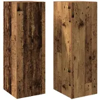 vidaXL Armoires TV 2 pcs. Aspect vieux bois 30,5x30x90 cm Matériau dérivé du bois