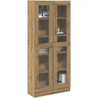 vidaXL Highboard Chêne Artisan 82,5x30,5x185 cm Matériau dérivé du bois