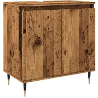 vidaXL Armoire de salle de bain imitation vieux bois 58x33x60 cm Bois composite