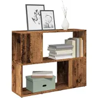 vidaXL Bibliothèque/Séparateur de pièce vieux bois 80x24x63 cm