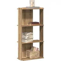 vidaXL Bibliothèque à 3 niveaux chêne artisanal 60x30x120 cm