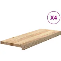 vidaXL Marches d'escalier 4 pcs non traité 70x30x2cm bois chêne massif