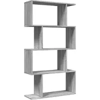 vidaXL Étagère séparatrice de pièce 4 niveaux sonoma gris 70x24x129 cm