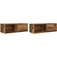vidaXL Armoires TV 2 pcs. Aspect vieux bois 80x31x25,5 cm Matériau dérivé du bois