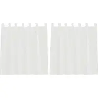 vidaXL Voile Rideaux avec poches pour tringles 2 pcs. Blanc