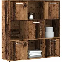 vidaXL Bibliothèque vieux bois 90x28x90 cm bois d'ingénierie