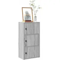 vidaXL Bibliothèque sonoma gris 40x24x77 cm bois d'ingénierie