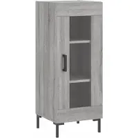 vidaXL Sideboard Gris Sonoma 34,5x34x90 cm Matériau dérivé du bois