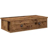 vidaXL Étagère murale avec tiroirs vieux bois bois d'ingénierie